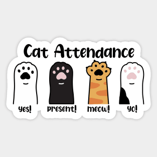 Cat Attendance Sticker
